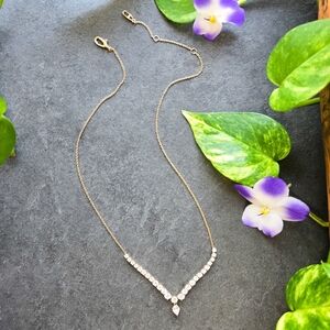 NWT Nadri RSVP CZ Crystal 18k Gold Plated Necklace